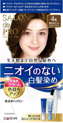 DARIYA Salon De Pro Gray Hair Quick Color Cream - 4K Chestnut Light Brown