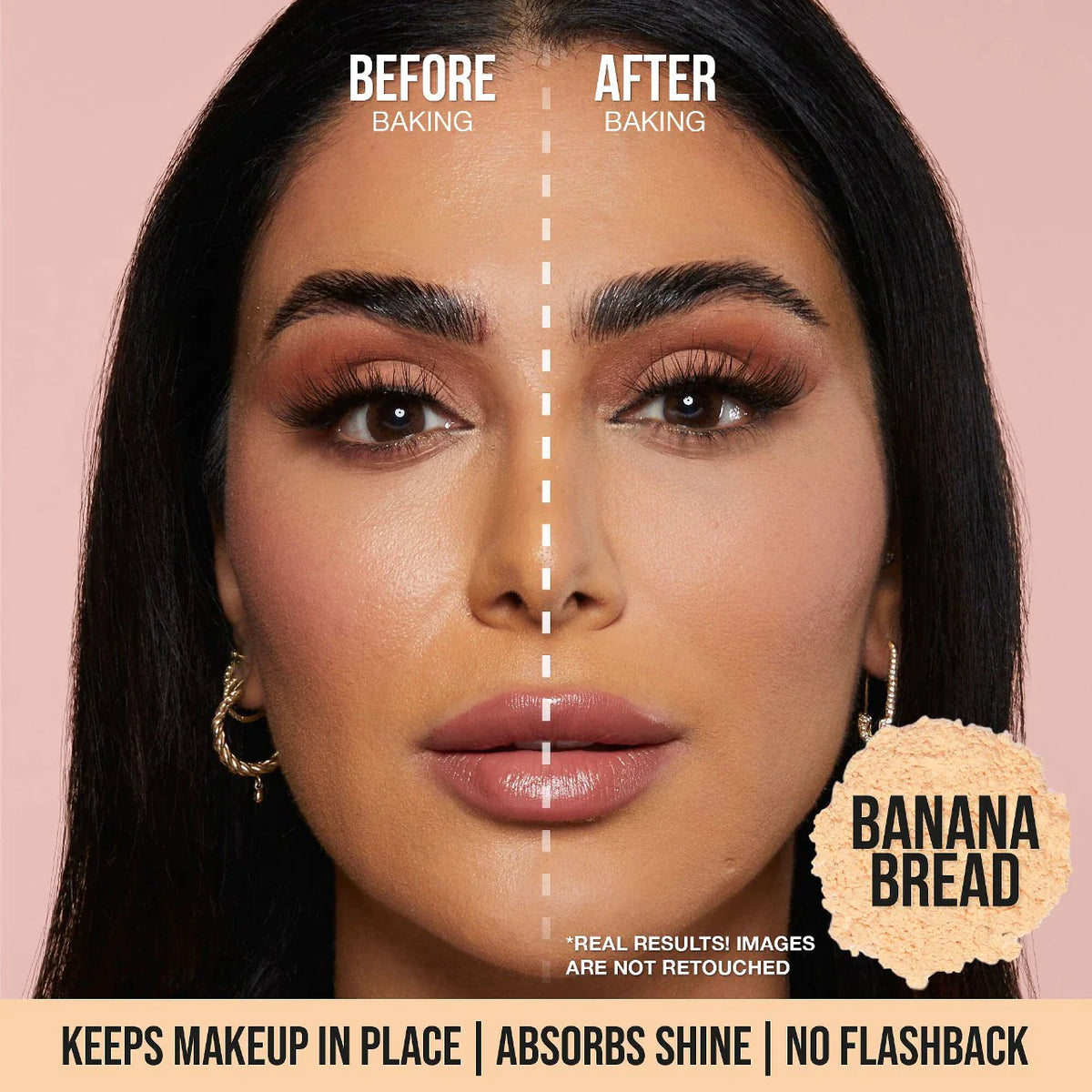 Huda Beauty Easy Bake Loose Setting Powder Banana Bread Mini Glamorous Beauty