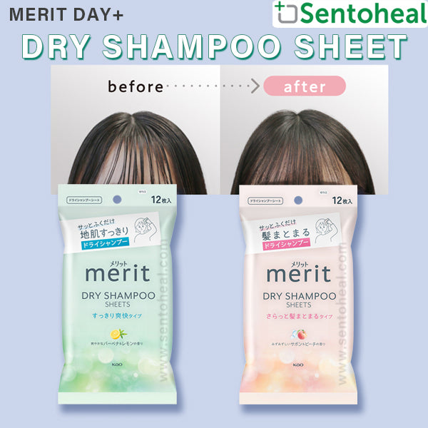 Kao Merit Day+ Dry Shampoo Sheets - Soap & Peach