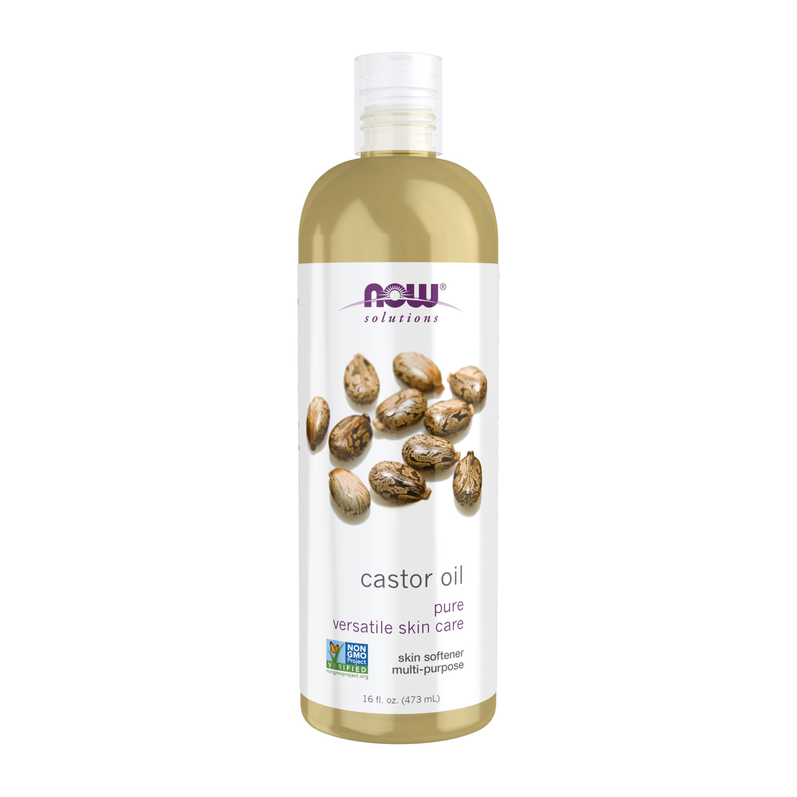 Now Foods Solutions Castor Oil - 473 ml - Glamorous Beauty