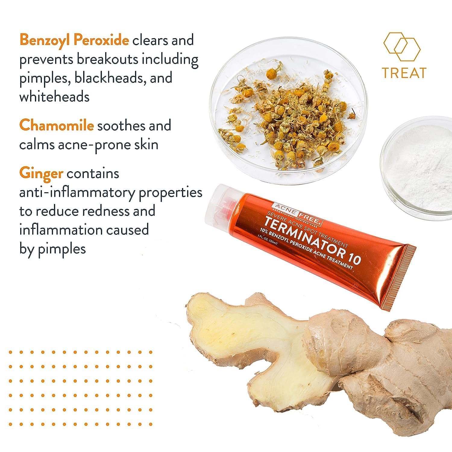 AcneFree Terminator 10 Acne Spot Treatment with Benzoyl Peroxide