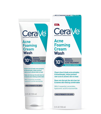 Cerave Acne Foaming Face Cleanser with 10% Benzoyl Peroxide