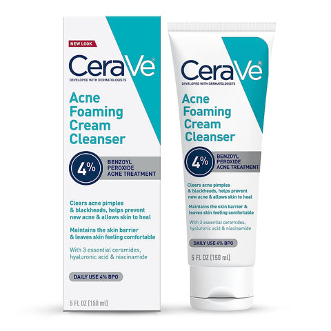 Cerave Acne Foaming Face Cleanser with 4% Benzoyl Peroxide