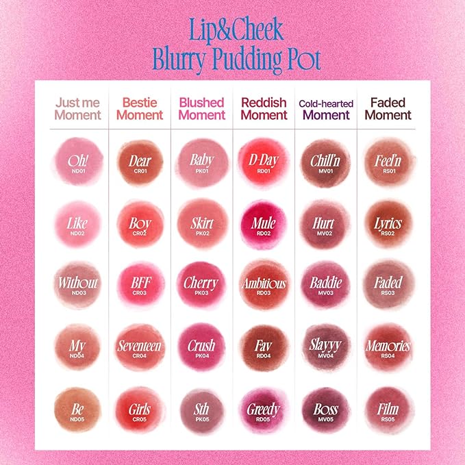 Fwee Lip & Cheek Blurry Pudding Pot PK04 Crush - Glamorous Beauty