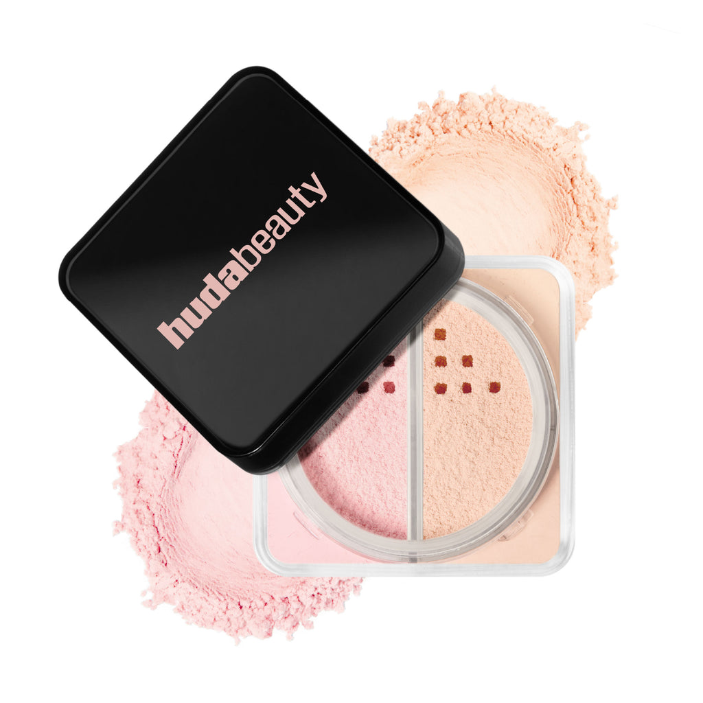 Huda Beauty Easy Bake Duo Loose Powder - Cheery Peach - Glamorous Beauty