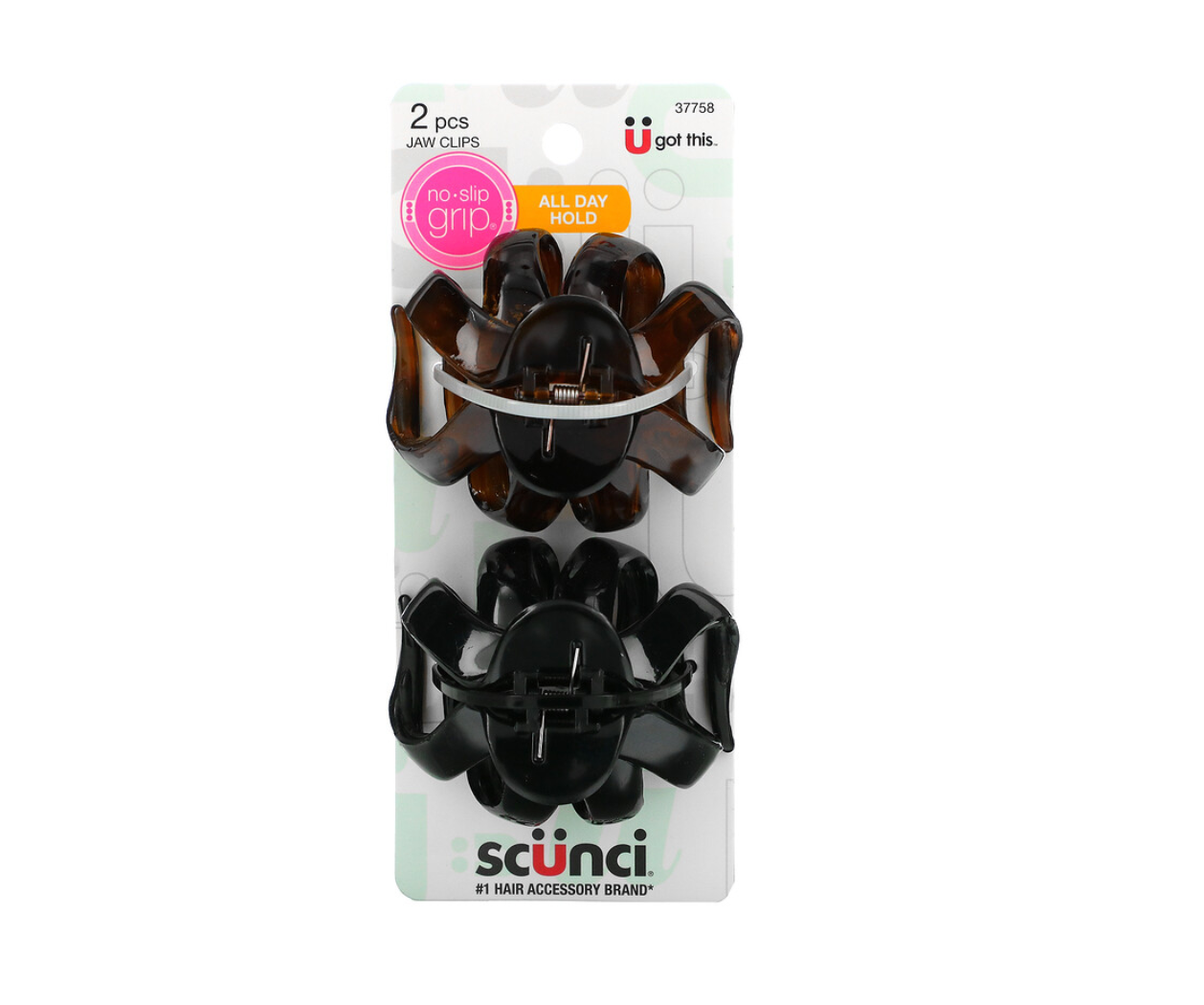 Scunci Medium Octopus Claw Hair Clips 2pk