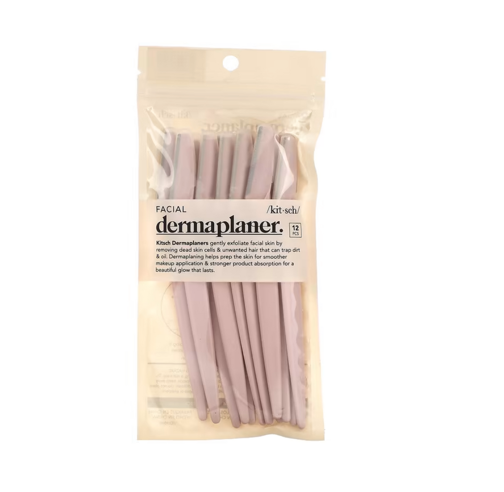 Kitsch Eyebrow Razor - Dermaplaner 12pc Pink - Glamorous Beauty