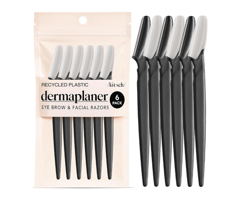 Kitsch Eyebrow Razor - Dermaplaner 6pc Pink