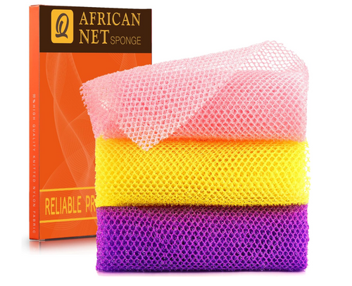 African Exfoliating Net Bath Sponge - Glamorous Beauty
