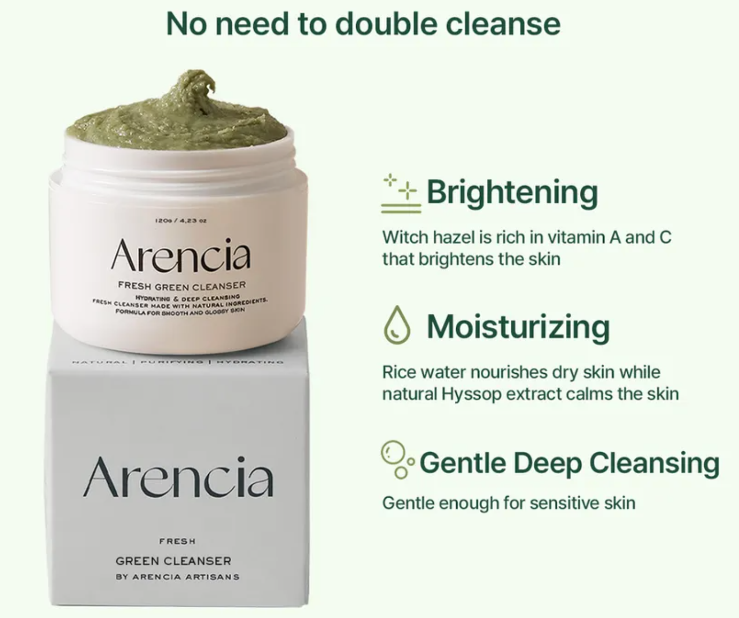 Arencia Fresh Green Cleanser - Glamorous Beauty
