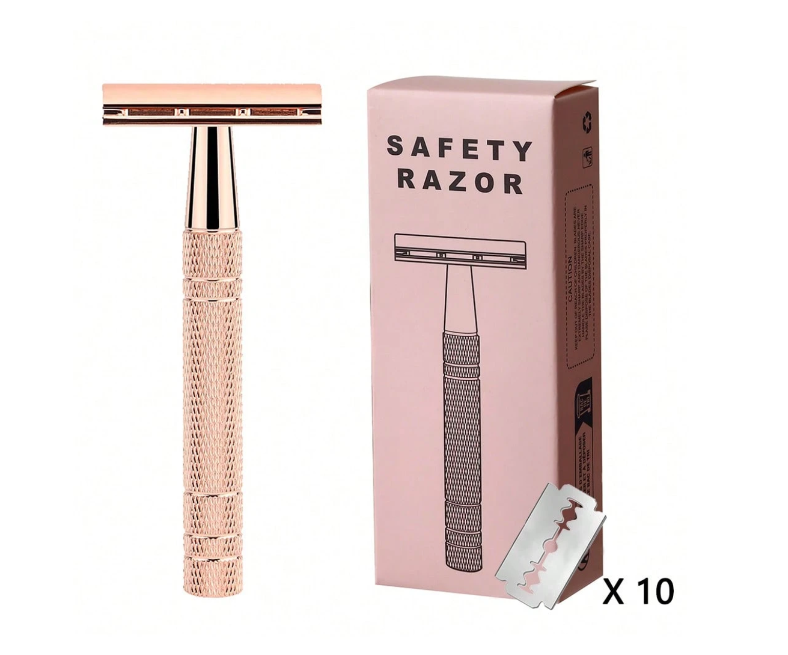 Safety Razor with 10 pcs Blades - Glamorous Beauty