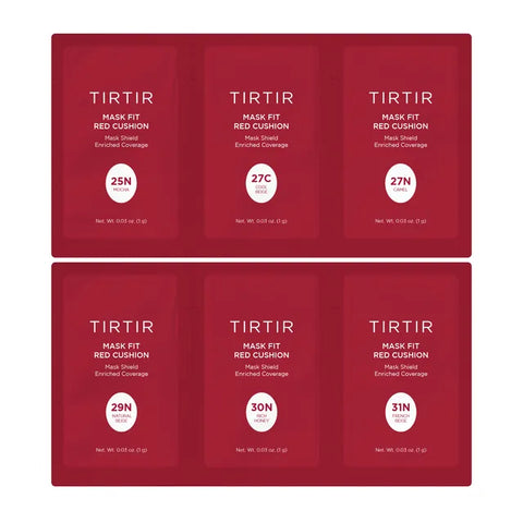 TIRTIR Mask Fit Red Cushion 6 Shade Trial Kit 25N - 31N