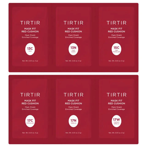 TIRTIR Mask Fit Red Cushion 6 Shade Trial Kit 21C - 24W