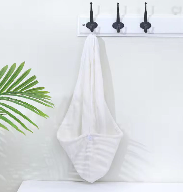 Microfiber Hair Towel - White