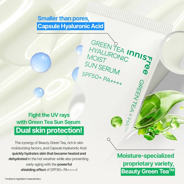 innisfree Green Tea Hyaluronic Sun Serum