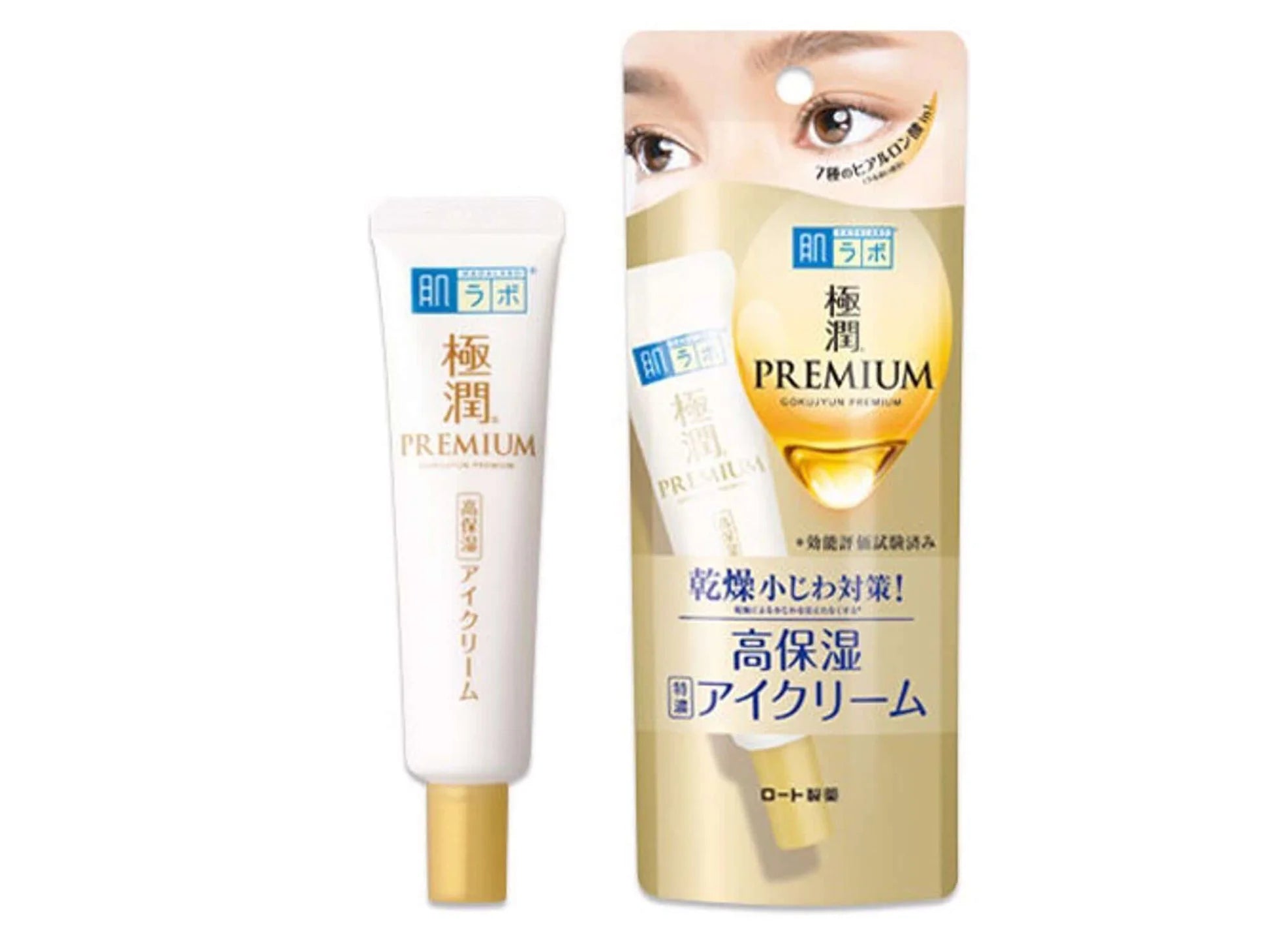 Rohto Mentholatum Gokujyun Premium Hyaluronic Eye Cream - Glamorous Beauty