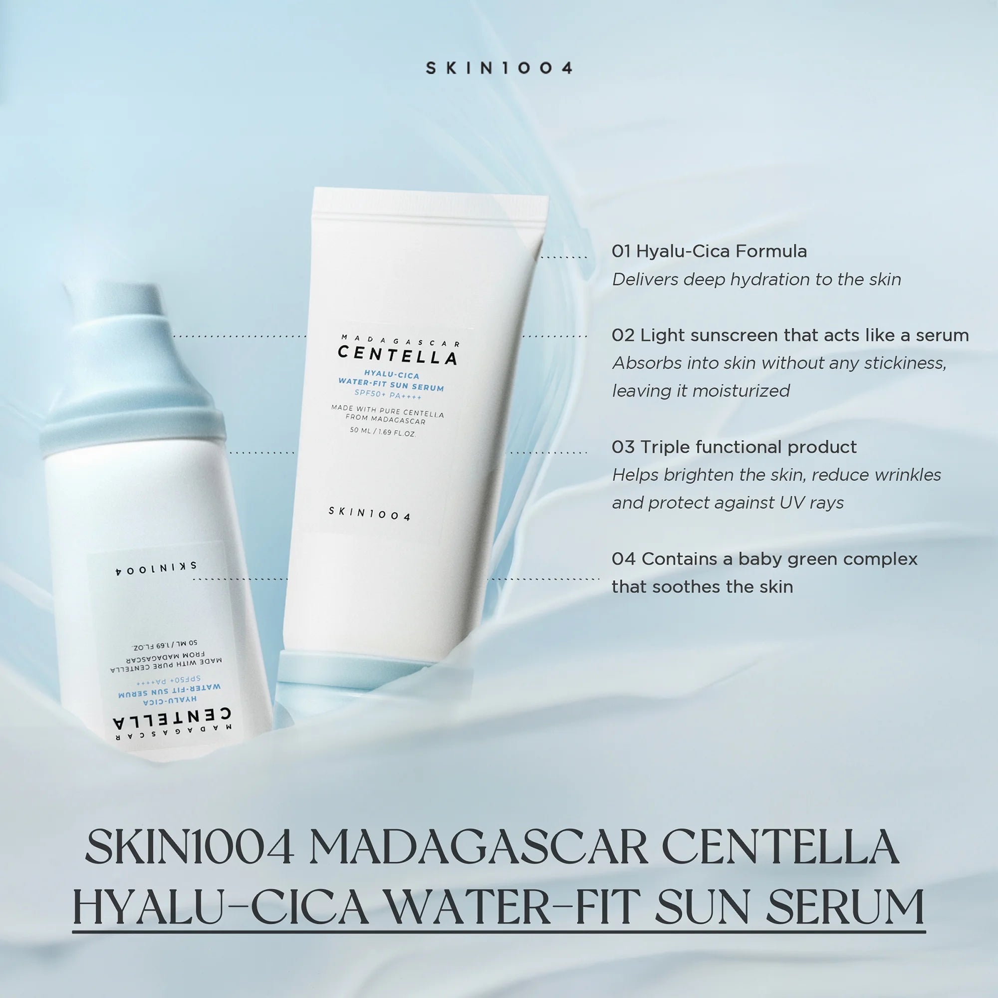 SKIN1004 Madagascar Centella Hyalu-Cica Water-Fit Sun Serum