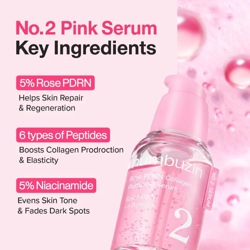 Numbuzin no.2 Rose PDRN Collagen Plumping Serum