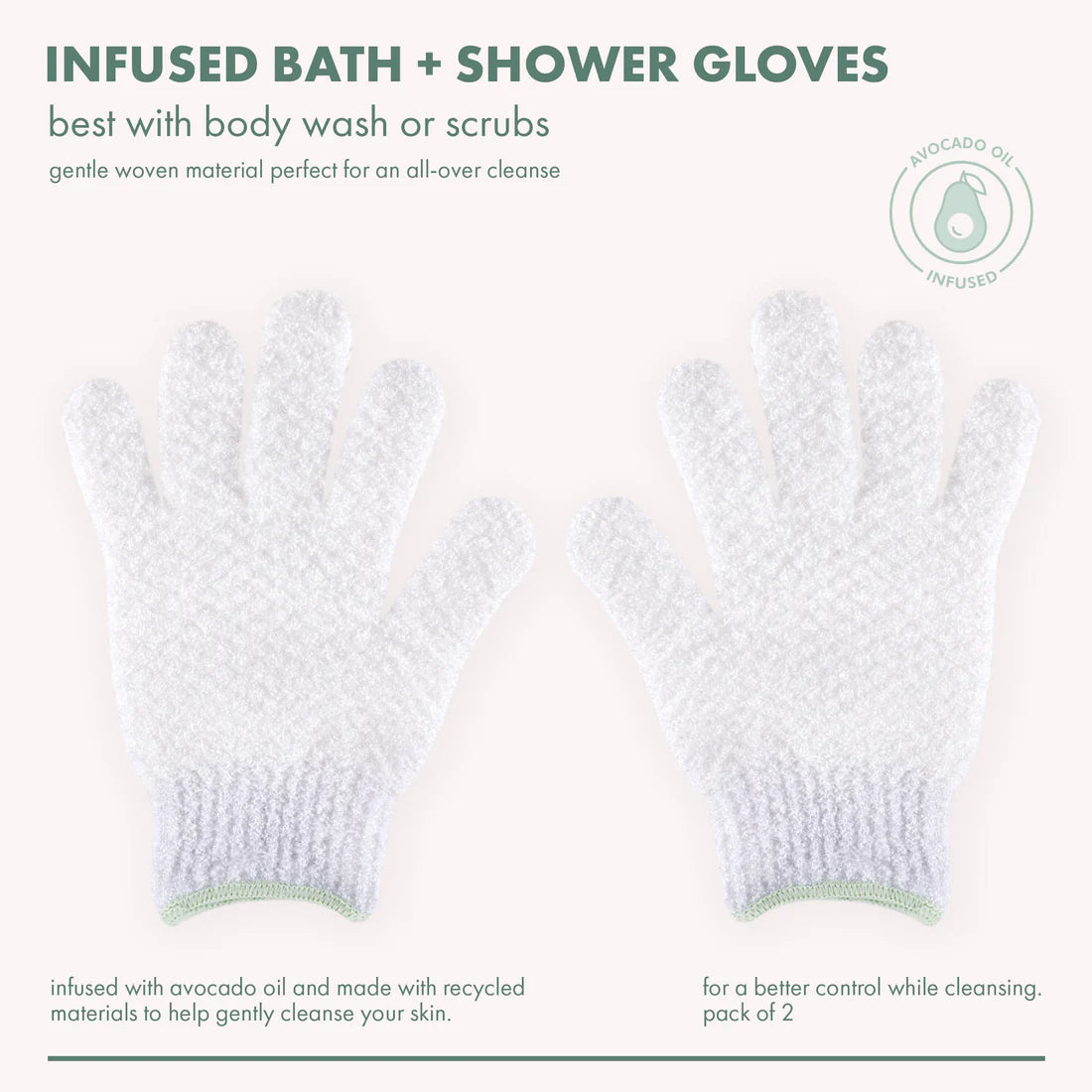 EcoTools Avocado Oil Infused Bath and Shower Gloves