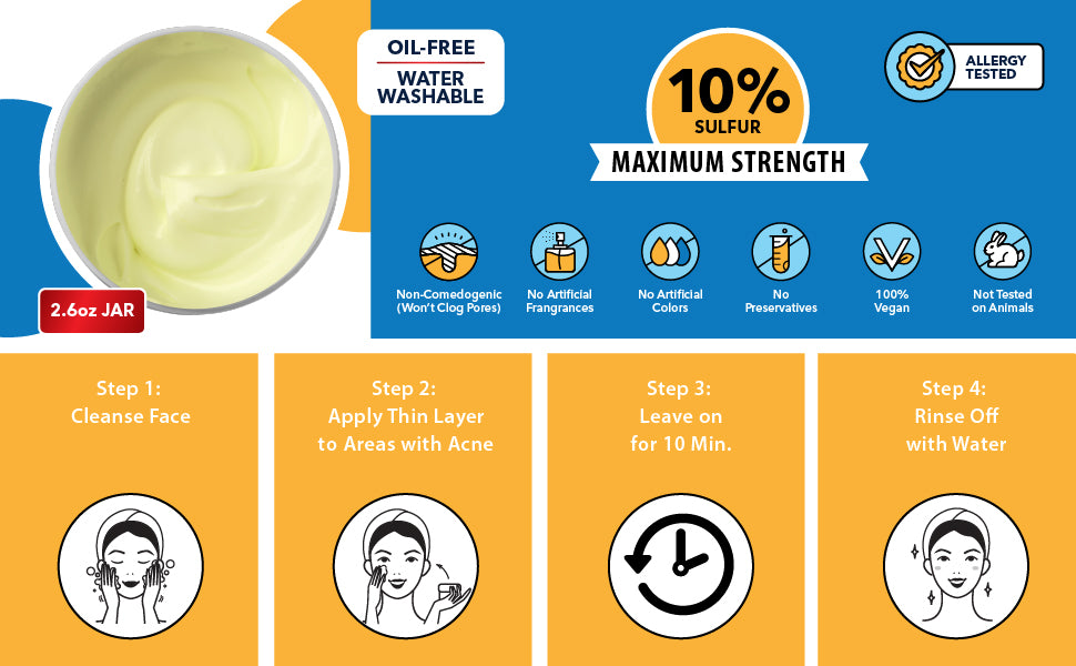 De La Cruz Sulfur Ointment 10% Acne Medication Ointment - Glamorous Beauty