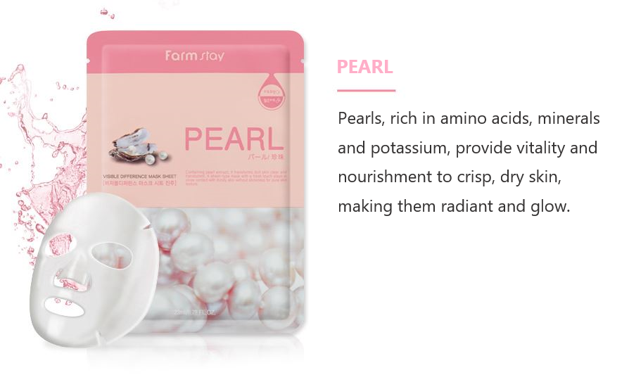 Farmstay Visible Difference Mask Sheet - Pearl - Glamorous Beauty
