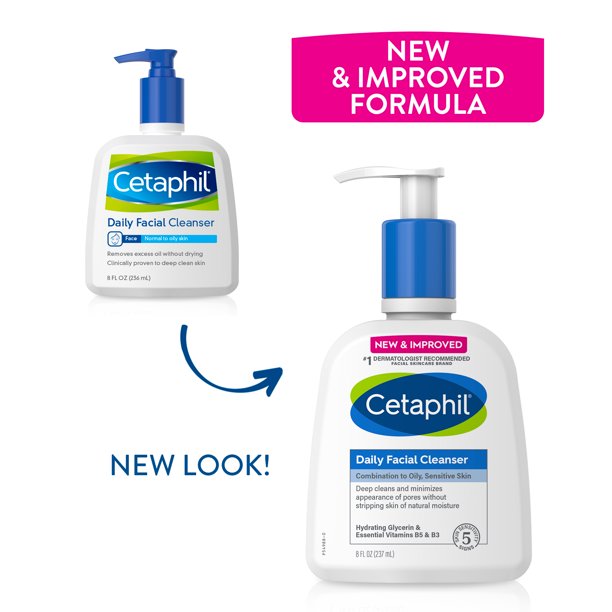Cetaphil Daily Facial Cleanser for Normal to Oily Skin - 237 ml - Glamorous Beauty
