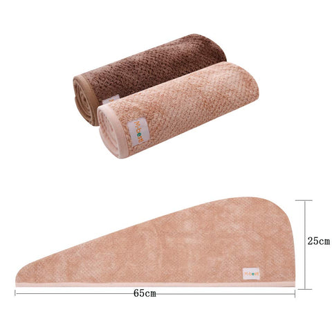 Super Absorbent Microfiber Hair Towel Turban  - 2 Pack