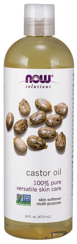 Now Foods Solutions Castor Oil - 473 ml - Glamorous Beauty