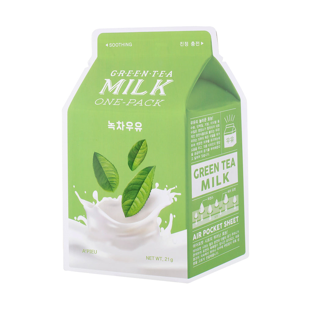 A'PIEU Milk One Pack #Grean Tea Sheet Mask