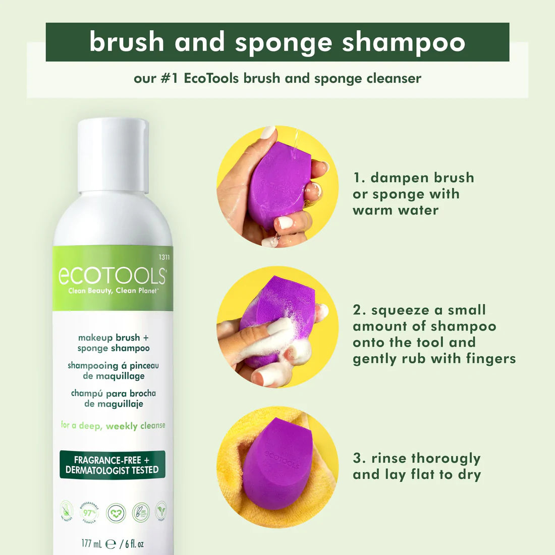 Ecotools Makeup Brush Cleansing Shampoo
