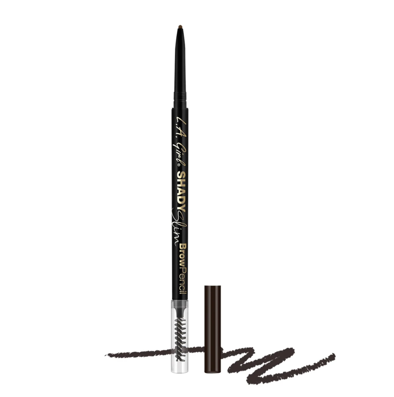 La Girl Shady Slim Brow Pencil -  Blackest Brown - Glamorous Beauty