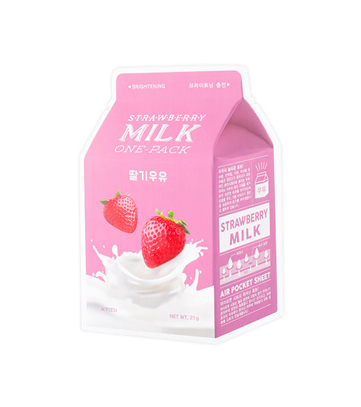 A'PIEU Milk One Pack #Strewbrry Sheet Mask