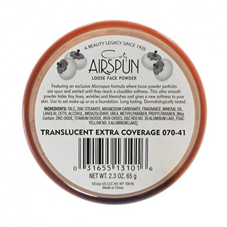 Coty Airspun Face Powder -Translucent Extra Coverage - Glamorous Beauty
